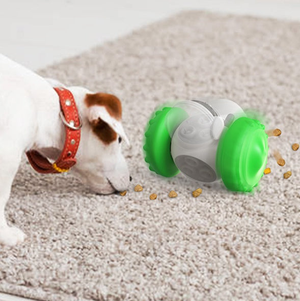 Juguete dispensador de comida para gatos y perros, muy divertido.