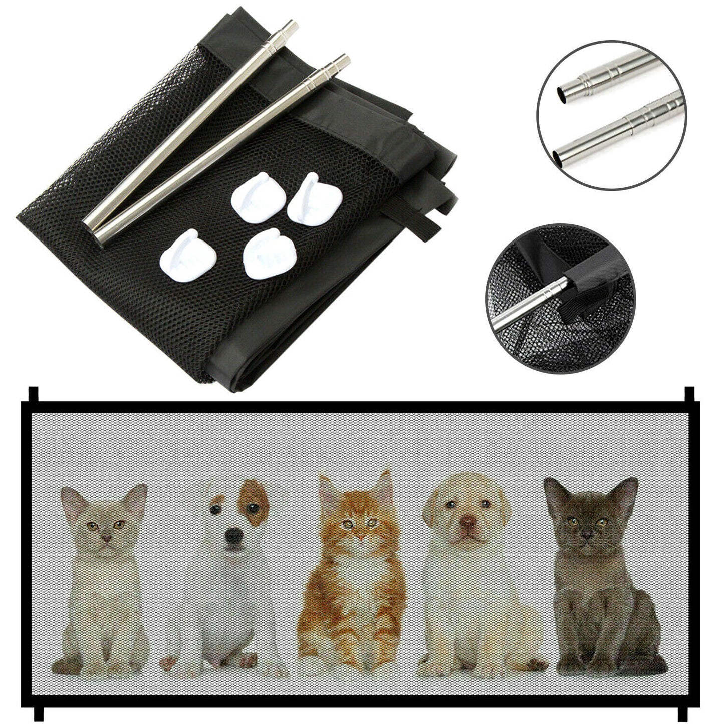 Puerta de seguridad para mascotas, perros, gatos y bebés